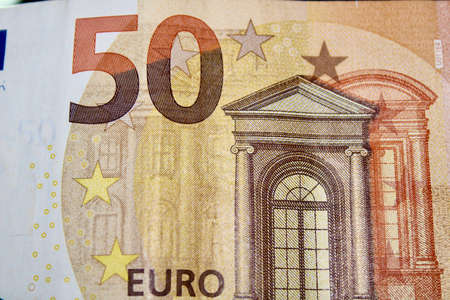 Fifty euro notesの写真素材