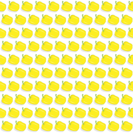 Vector pattern with yellow pepperのイラスト素材