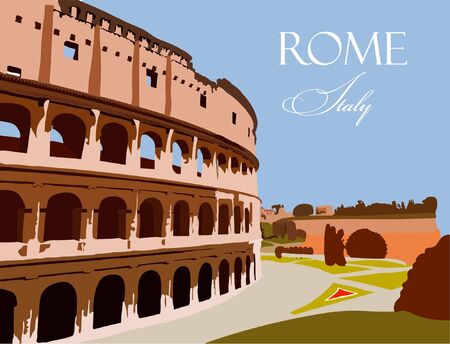 City landscape - Rome.のイラスト素材