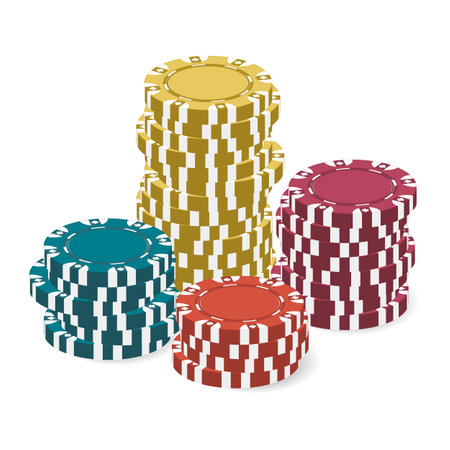 Casino and poker chips. Element for design creation. Realistic style. vector illustration.のイラスト素材