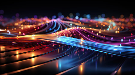 Digital loop voyage. Created with Generative AI.の素材