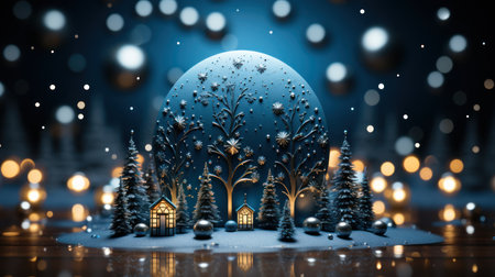 Festive typographic magic. Created with Generative AI.の素材
