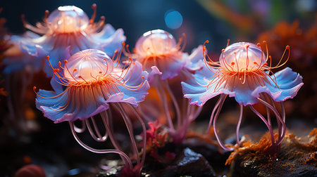 Ocean symphony wonder. Created with Generative AIの素材