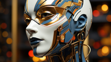 Synthetic intelligence. Created with Generative AI.の素材