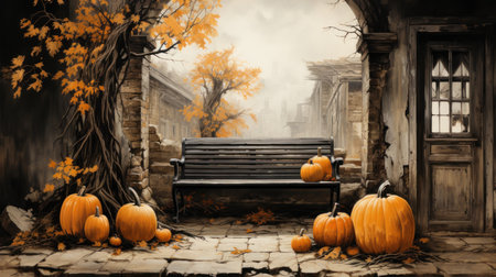 In a striking black and white photograph, an aged window stands as a testament to the passage of time. Ceated with Generative AI.の素材