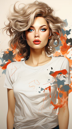 Vintage 3d like precision detailed shading. clean, simple watercolor touch. Created with Generative AI.の素材