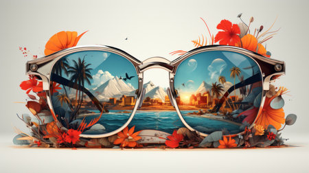 Vintage 3d like precision detailed shading. clean, simple watercolor touch. Ceated with Generative AI.の素材