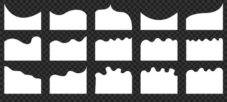Collection of curve lines and waves abstract design element for website bottom page. Set of waves showing different amplitudes. Vector illustrationのイラスト素材