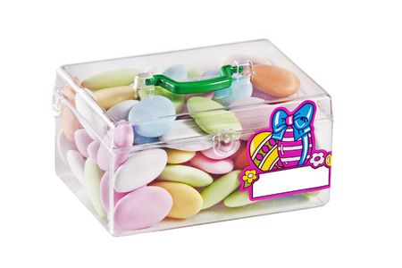 Easter sugar coated almondsの写真素材