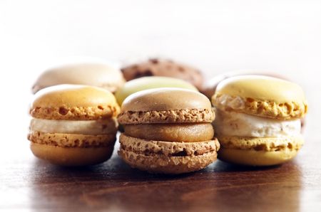 an assortment of french macaron sweetsの写真素材