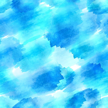 Seamless vector watercolor pattern. Hand-drawn blue stains. Watercolour background.のイラスト素材