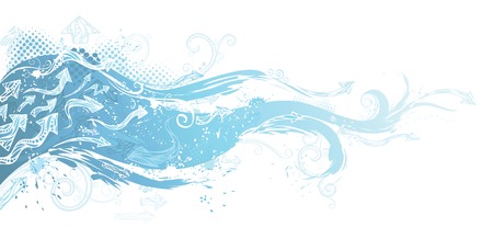 Abstract arrows background. Vector waves illustration. There is place for your text.のイラスト素材