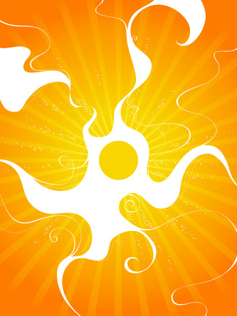 Sunshine background for your design. All objects are grouped for easy editing.のイラスト素材