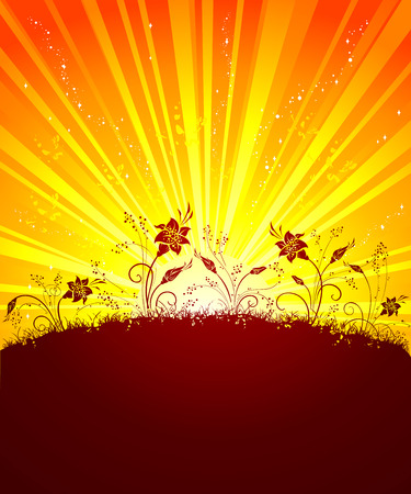 Sunshine background. There is place for text.のイラスト素材