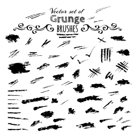 Various grunge brushesのイラスト素材