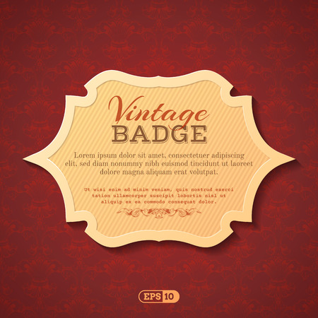 vintage badge illustrationのイラスト素材