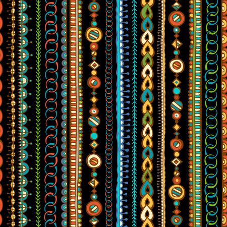 Seamless hand-drawn ethnic pattern. doodles boundless texture