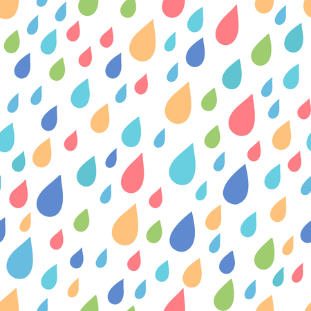 Colored droplets on white backgrounds. Boundless background can be used for web page backgrounds, wallpapers, wrapping papers and invitations.のイラスト素材