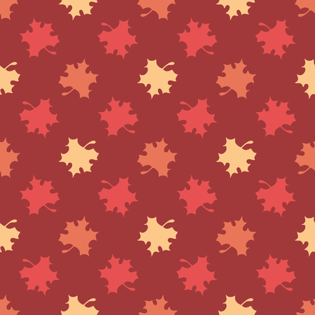 Autumn boundless background. Tileable elements.のイラスト素材