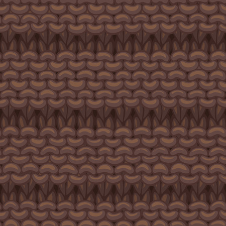 Hand-drawn cotton cloth boundless background. High detailed brown jersey hand-knitted fabric material.のイラスト素材
