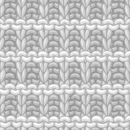 Hand-drawn jersey cloth boundless background. High detailed white woollen hand-knitted fabric material.のイラスト素材