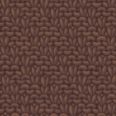Hand-drawn brown cotton cloth boundless background. High detailed jersey hand-knitted fabric material.のイラスト素材