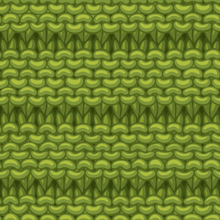 Hand-drawn green jersey cloth boundless background. High detailed woolen hand-knitted fabric material.のイラスト素材