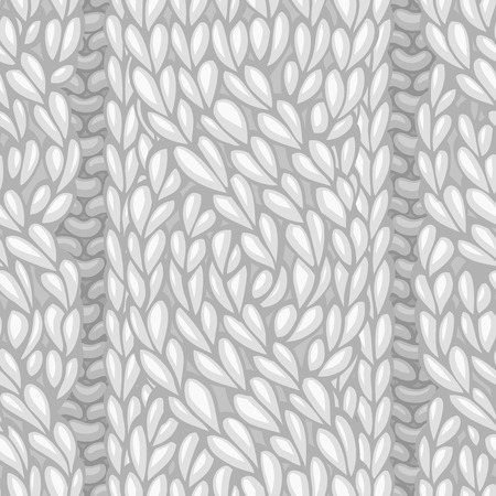 Six-Stitch cable (C6F) and Four-Stitch cable (C4F), left-twisting. Vector high detailed rope cables. Hand-drawn woolen knitwear.のイラスト素材
