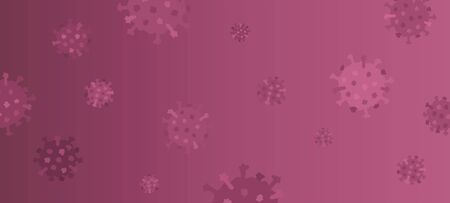 Coronavirus pandemic background with virus cells. Coronavirus protection backdrop, virus prevention vector illustration. Disease germ, pathogen organism, infectious micro virology wallpaper.のイラスト素材