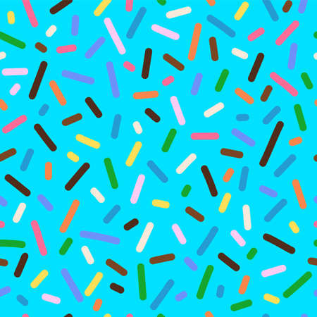 Donuts blue icing seamless pattern, dessert decorationのイラスト素材