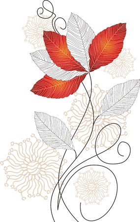 Vector flower for greeting cardのイラスト素材