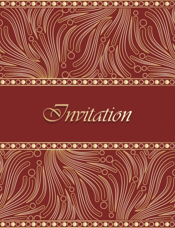 Traditional invitation card designのイラスト素材
