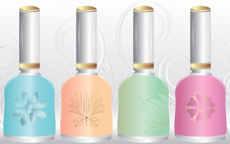 Vector colorful nail polishのイラスト素材