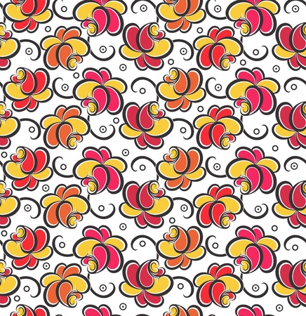 Seamless rose flower backgroundのイラスト素材