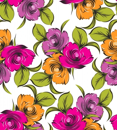 Seamless  flower wallpaperのイラスト素材