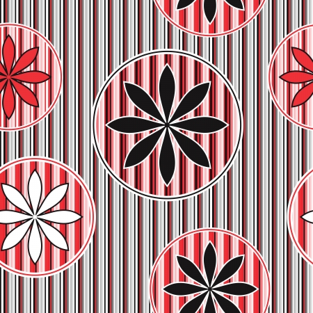 Seamless geometrical background in red and blackのイラスト素材