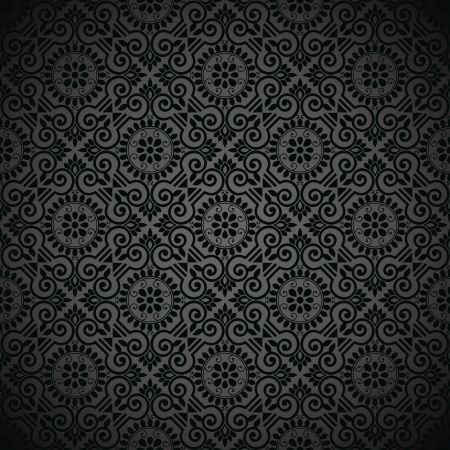 Royal seamless black wallpaperのイラスト素材