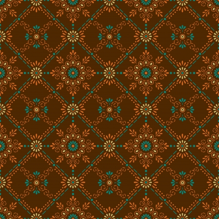 Seamless Paisley-Floral backgroundのイラスト素材