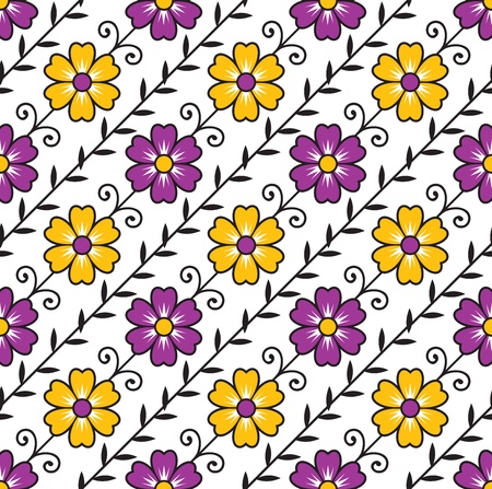 Seamless flourish background-patternのイラスト素材