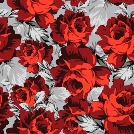 Seamless vector rose wallpaperのイラスト素材