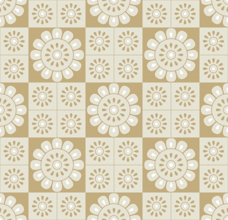 Seamless golden floral backgroundのイラスト素材
