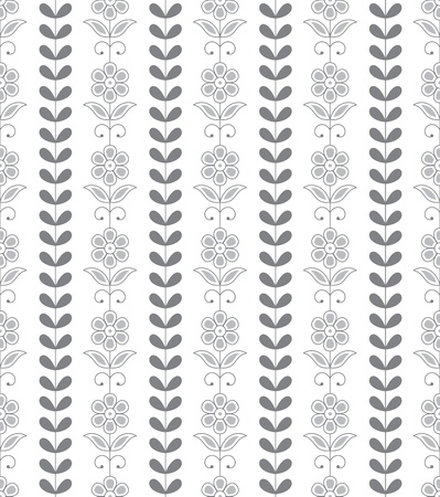 Seamless vertical silver floral wallpaperのイラスト素材