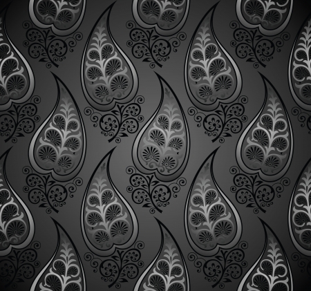 Seamless royal vector wallpaper of decorative leavesのイラスト素材