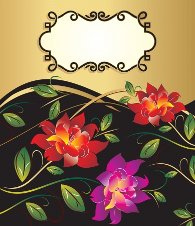 Vector floral bannerのイラスト素材