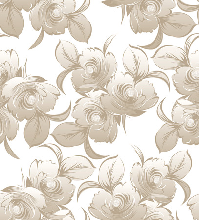 Floral seamless wedding card backgroundのイラスト素材