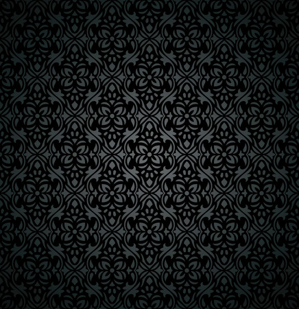 Damask royal dark floral wallpaperのイラスト素材