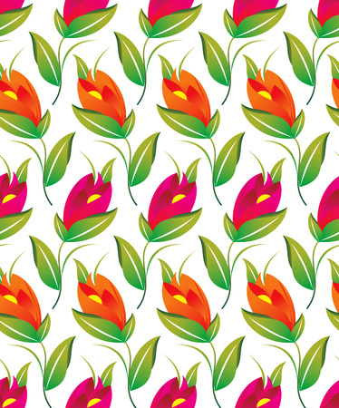 Seamless fancy floral patternのイラスト素材