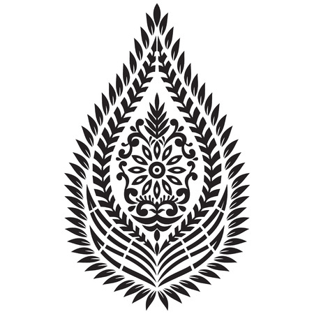 Textile Motif on white backgroundのイラスト素材