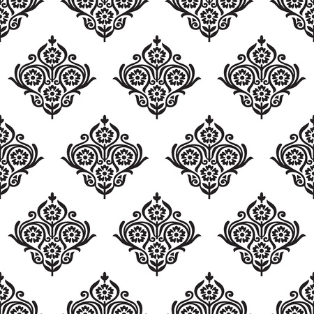 Seamless damask floral patternのイラスト素材