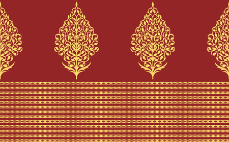 Seamless floral borderの写真素材